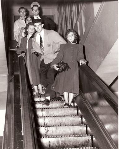 Macy's wooden escalator